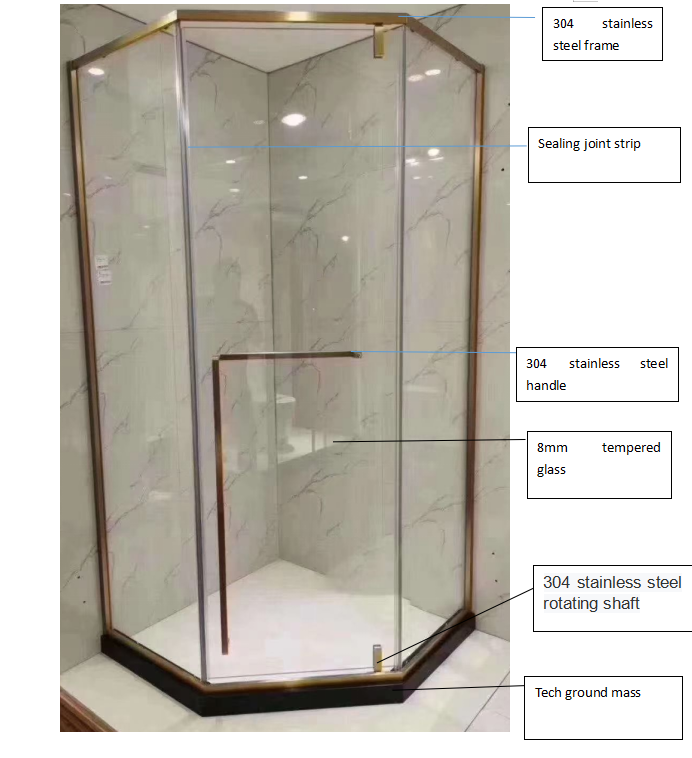China Quality Custom Bathroom Modern Glass Shower Room